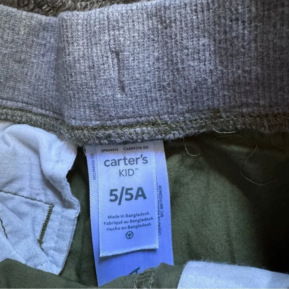 Carter’s Boys Olive‎ Green Cargo Shorts Size 5
